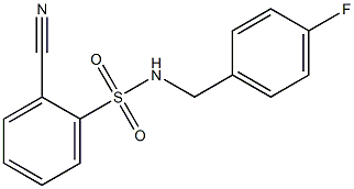 2-cyano-N-(4-fluorobenzyl)benzenesulfonamide 结构式