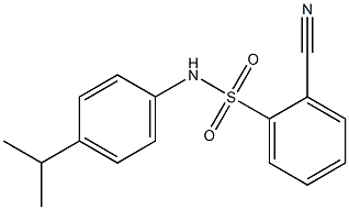 2-cyano-N-[4-(propan-2-yl)phenyl]benzene-1-sulfonamide 结构式