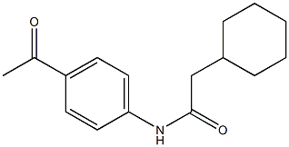 2-cyclohexyl-N-(4-acetylphenyl)acetamide 结构式