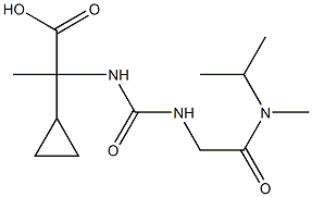 2-cyclopropyl-2-[({[methyl(propan-2-yl)carbamoyl]methyl}carbamoyl)amino]propanoic acid 结构式