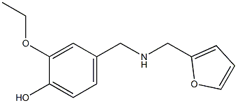 2-ethoxy-4-{[(2-furylmethyl)amino]methyl}phenol 结构式