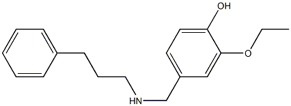 2-ethoxy-4-{[(3-phenylpropyl)amino]methyl}phenol 结构式