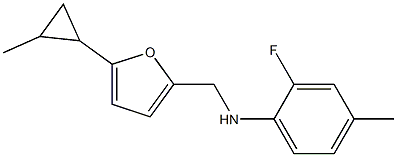 2-fluoro-4-methyl-N-{[5-(2-methylcyclopropyl)furan-2-yl]methyl}aniline 结构式