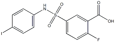 2-fluoro-5-[(4-iodophenyl)sulfamoyl]benzoic acid 结构式