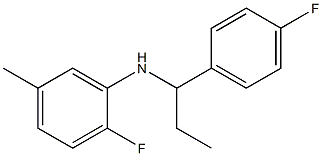 2-fluoro-N-[1-(4-fluorophenyl)propyl]-5-methylaniline 结构式