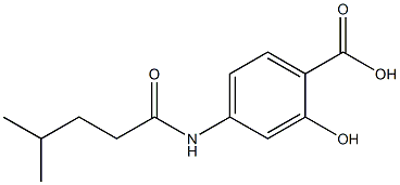 2-hydroxy-4-(4-methylpentanamido)benzoic acid 结构式