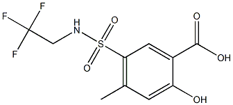 2-hydroxy-4-methyl-5-[(2,2,2-trifluoroethyl)sulfamoyl]benzoic acid 结构式