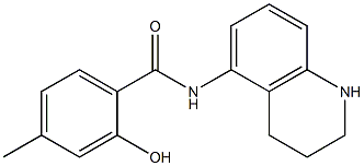 2-hydroxy-4-methyl-N-(1,2,3,4-tetrahydroquinolin-5-yl)benzamide 结构式