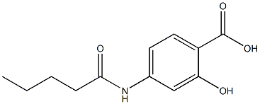 2-hydroxy-4-pentanamidobenzoic acid 结构式