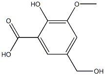 2-hydroxy-5-(hydroxymethyl)-3-methoxybenzoic acid 结构式