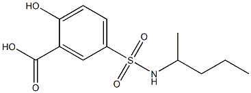 2-hydroxy-5-(pentan-2-ylsulfamoyl)benzoic acid 结构式