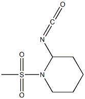 2-isocyanato-1-(methylsulfonyl)piperidine 结构式