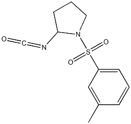 2-isocyanato-1-[(3-methylphenyl)sulfonyl]pyrrolidine 结构式