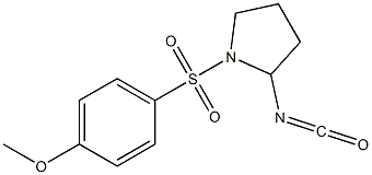 2-isocyanato-1-[(4-methoxybenzene)sulfonyl]pyrrolidine 结构式