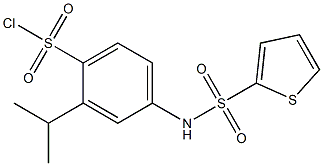 2-isopropyl-4-[(thien-2-ylsulfonyl)amino]benzenesulfonyl chloride 结构式