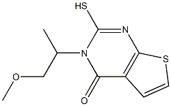 2-mercapto-3-(2-methoxy-1-methylethyl)thieno[2,3-d]pyrimidin-4(3H)-one 结构式