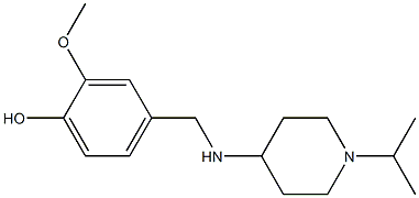 2-methoxy-4-({[1-(propan-2-yl)piperidin-4-yl]amino}methyl)phenol 结构式