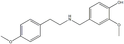 2-methoxy-4-({[2-(4-methoxyphenyl)ethyl]amino}methyl)phenol 结构式