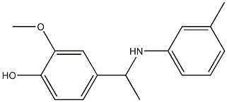 2-methoxy-4-{1-[(3-methylphenyl)amino]ethyl}phenol 结构式