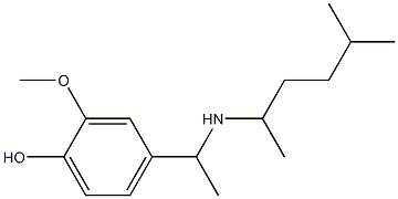 2-methoxy-4-{1-[(5-methylhexan-2-yl)amino]ethyl}phenol 结构式