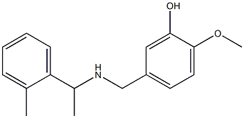 2-methoxy-5-({[1-(2-methylphenyl)ethyl]amino}methyl)phenol 结构式