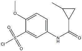 2-methoxy-5-[(2-methylcyclopropane)amido]benzene-1-sulfonyl chloride 结构式