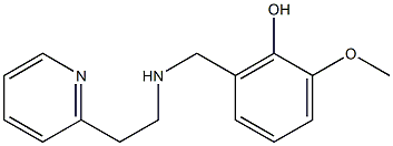 2-methoxy-6-({[2-(pyridin-2-yl)ethyl]amino}methyl)phenol 结构式