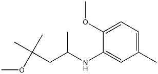 2-methoxy-N-(4-methoxy-4-methylpentan-2-yl)-5-methylaniline 结构式