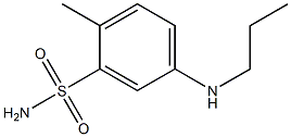 2-methyl-5-(propylamino)benzene-1-sulfonamide 结构式