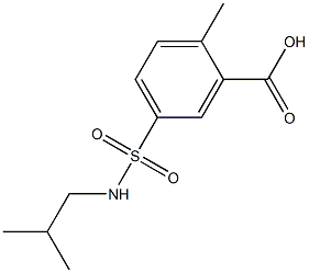 2-methyl-5-[(2-methylpropyl)sulfamoyl]benzoic acid 结构式