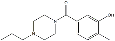 2-methyl-5-[(4-propylpiperazin-1-yl)carbonyl]phenol 结构式