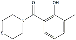 2-methyl-6-(thiomorpholin-4-ylcarbonyl)phenol 结构式