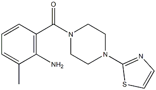 2-methyl-6-{[4-(1,3-thiazol-2-yl)piperazin-1-yl]carbonyl}aniline 结构式