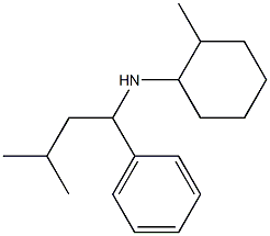 2-methyl-N-(3-methyl-1-phenylbutyl)cyclohexan-1-amine 结构式