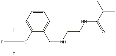 2-methyl-N-[2-({[2-(trifluoromethoxy)phenyl]methyl}amino)ethyl]propanamide 结构式