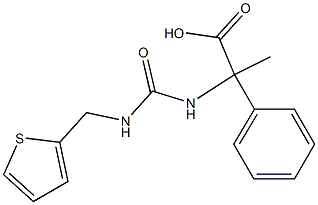 2-phenyl-2-{[(thiophen-2-ylmethyl)carbamoyl]amino}propanoic acid 结构式