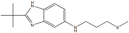 2-tert-butyl-N-[3-(methylsulfanyl)propyl]-1H-1,3-benzodiazol-5-amine 结构式
