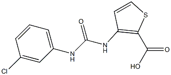 3-({[(3-chlorophenyl)amino]carbonyl}amino)thiophene-2-carboxylic acid 结构式
