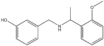 3-({[1-(2-methoxyphenyl)ethyl]amino}methyl)phenol 结构式