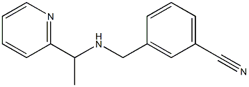 3-({[1-(pyridin-2-yl)ethyl]amino}methyl)benzonitrile 结构式