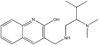 3-({[2-(dimethylamino)-3-methylbutyl]amino}methyl)quinolin-2-ol 结构式