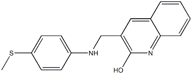 3-({[4-(methylsulfanyl)phenyl]amino}methyl)quinolin-2-ol 结构式