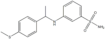 3-({1-[4-(methylsulfanyl)phenyl]ethyl}amino)benzene-1-sulfonamide 结构式