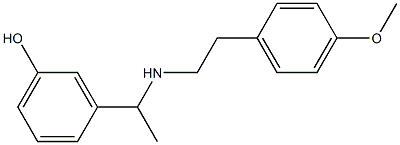 3-(1-{[2-(4-methoxyphenyl)ethyl]amino}ethyl)phenol 结构式