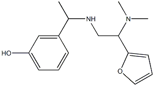 3-(1-{[2-(dimethylamino)-2-(furan-2-yl)ethyl]amino}ethyl)phenol 结构式