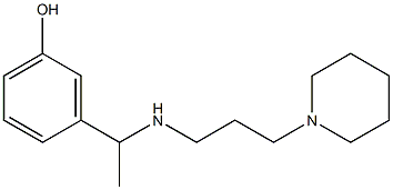 3-(1-{[3-(piperidin-1-yl)propyl]amino}ethyl)phenol 结构式