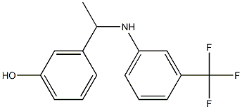 3-(1-{[3-(trifluoromethyl)phenyl]amino}ethyl)phenol 结构式