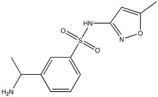 3-(1-aminoethyl)-N-(5-methyl-1,2-oxazol-3-yl)benzene-1-sulfonamide 结构式