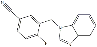 3-(1H-benzimidazol-1-ylmethyl)-4-fluorobenzonitrile 结构式