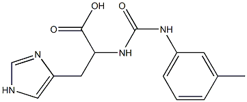 3-(1H-imidazol-4-yl)-2-({[(3-methylphenyl)amino]carbonyl}amino)propanoic acid 结构式